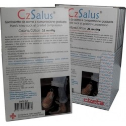 Vyriškos kompresinės kojinės iki kelių su medvilne ir sidabro siūlais 18-21mmHg.